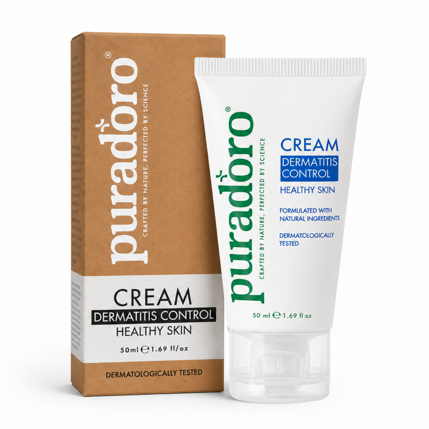dermatitis cream puradoro Krema za vnetje kože & Zdrava koža – Pomirja srbenje, rdečico in luščenje 50ml - slika 1